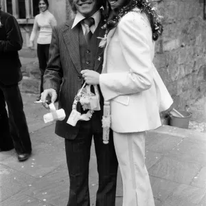 Freddie Starr and Sandy Morgan Registry Office Print, April 1974 Freddie Starr and Sandy Morgan Registry Office Print, April 1974