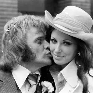 Freddie Starr and his bride Sandy Morgan after their marriage at a Registry Office in Freddie Starr and his bride Sandy Morgan after their marriage at a Registry Office in