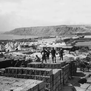 The French Stores Depot at Seddull Bahr Print, Gallipoli 1915 The French Stores Depot at Seddull Bahr Print, Gallipoli 1915