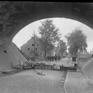 French Troops Construct a Barricade Print, September 1914 French Troops Construct a Barricade Print, September 1914