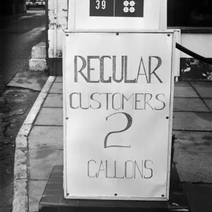 Fuel Shortages and Fuel Rationing Signs, Bearwood, Birmingham, Tuesday 4th December 1973