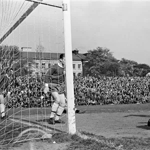 Fulham 1 v. Newcastle 1. 1966 League campaign Panic in the Fulham goalmouth