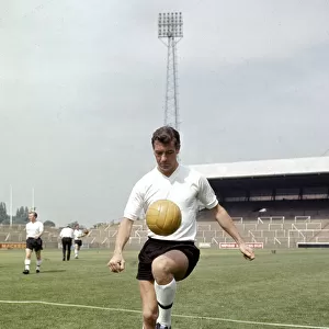 Fulham footballer Johnny Haynes in training at a pre season photo call August 1965