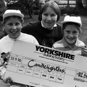 Fund raising Kirkburton youngsters Hayley Morgan and Vicki Hallan hand £112 Fund raising Kirkburton youngsters Hayley Morgan and Vicki Hallan hand £112