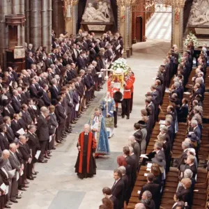 The funeral of Diana, Princess of Wales at Westminster Abbey, London. 6th September 1997 The funeral of Diana, Princess of Wales at Westminster Abbey, London. 6th September 1997