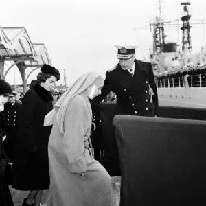 The funeral of Edwina Mountbatten, Countess Mountbatten of Burma aboard HMS Wakeful off The funeral of Edwina Mountbatten, Countess Mountbatten of Burma aboard HMS Wakeful off