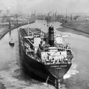 The Furness Bridge seen here leaving for Teesside as she prepares for her sea trials 19th The Furness Bridge seen here leaving for Teesside as she prepares for her sea trials 19th