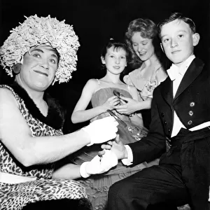 Future Carry On star, Peter Butterworth, presents prizes to winners of the Sunday Sun