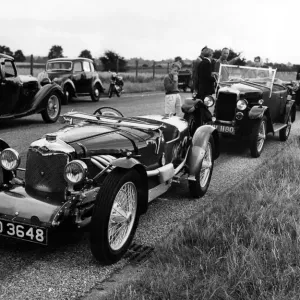 El coche deportivo de motor 9hp Brooklands Riley de G McArdles en la Rally del Registro Riley.