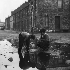 Galston Street, Adamsdown, Cardiff - 23rd January 1961 Print