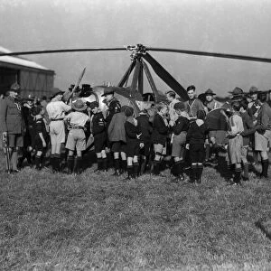Garden party at Woodley Aerodrome, Reading, Berkshire. Sir Campbell Rhodes CBE with his