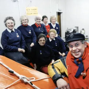 RNLI Crew Member with Fundraisers, 4th January 1996 Print