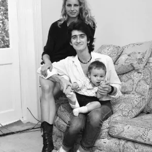 Gary Holton, Actor with family, girlfriend Susan Harrison and son Red, pictured together