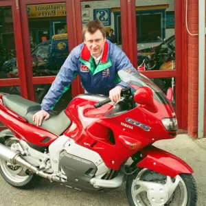 Gary Jordinson of Tillsons motor cycle shop, Stockton, with the Yamaha GTS 1000 Gary Jordinson of Tillsons motor cycle shop, Stockton, with the Yamaha GTS 1000