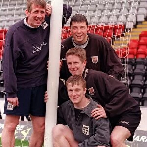 Gary MacKay with some of the Shyberry youngsters April 1999