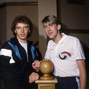 Gary MacKay with team-mate Henry Smith October 1987