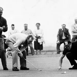 Gary Player contemplates his putt during the British Golf Open Gary Player contemplates his putt during the British Golf Open
