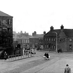 The Gateshead High Street junction with Old Durham Road and Belle Vue Terrace in 1965