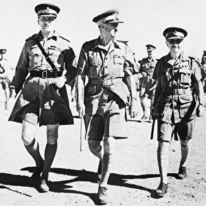 Gen. Sir Claude Auchinleck (left), Major Gen. H. B. W. Hughes, Engineer-in-Chief M