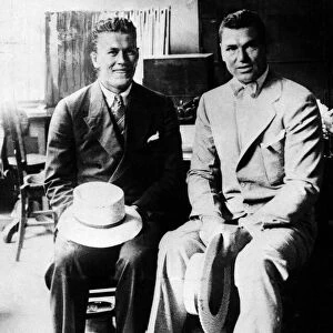 Gene Tunney (left) and Jack Dempsey. September 1927