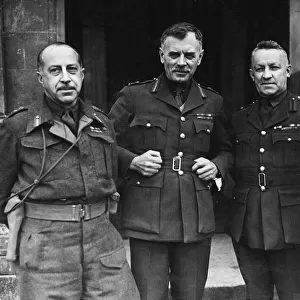 General A. G. L McNaughton back in England. Left to right: Major General H. D. G