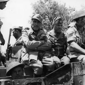 Black and white print of a captured Italian general