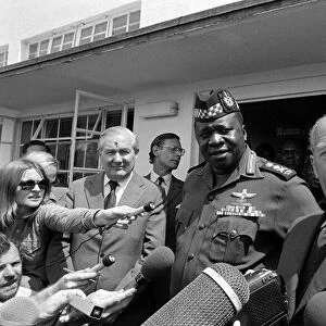 General Idi Amin with James Callaghan and Mr Dennis Hills July 1975, Uganda