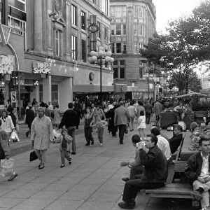 General scene of Church Street Liverpool 31st October 1989