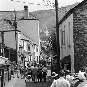 General scenes in Polperro, Cornwall. 13th July 1967