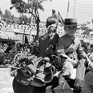 General scenes at Seville Fair. Seville, Spain. April 1966