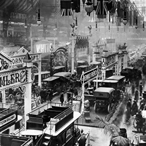 General view of the 1905 Motor Show held in Olympia 24th November 1905