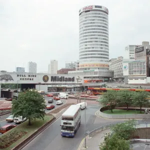 General view of the Bull Ring shopping centre in Birmingham. 18th May 1990 General view of the Bull Ring shopping centre in Birmingham. 18th May 1990