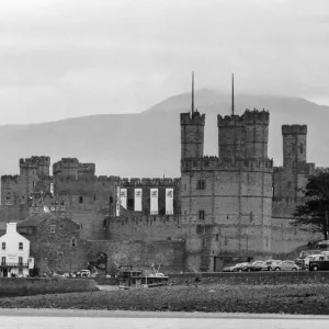 Caernarfon Castle General View Print 1st July 1969