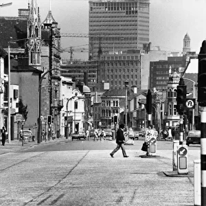 General view down Chapel Street, the main thoroughfare of Salford, Greater Manchester