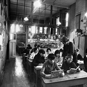 General view of a class room at a Church of England School in Liverpool