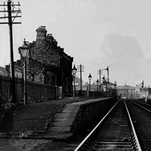 A general view of the disused Lanchester Railway Station on 27th January 1949
