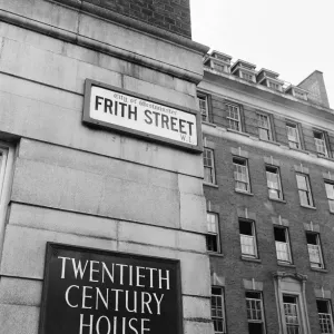 General view of Frith Street, Soho, London, 26th June 1956