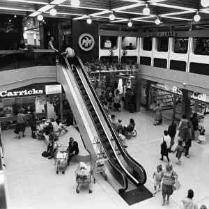 General view of The Galleries shopping centre in washington. 19th August 1988