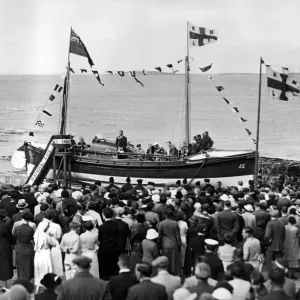 A general view of the launching ceremony of the new North Sunderland motor lifeboat A general view of the launching ceremony of the new North Sunderland motor lifeboat