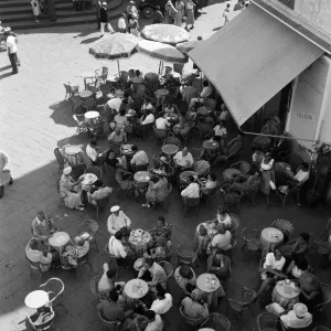 General view Print of Piazza Umberto on Capri, Italy, August 1952 General view Print of Piazza Umberto on Capri, Italy, August 1952