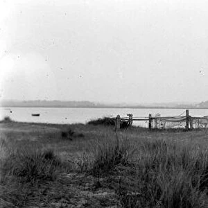 General view showing Mudeford Haven and quay in Dorset, August 1928 Alf 170