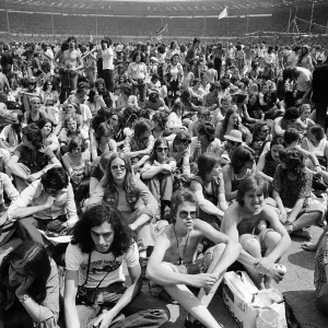General view showing the thousands of fans at the Midsummer Music concert at Wembley