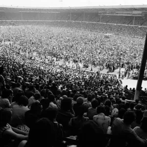 General view showing the thousands of fans at the Midsummer Music concert at Wembley