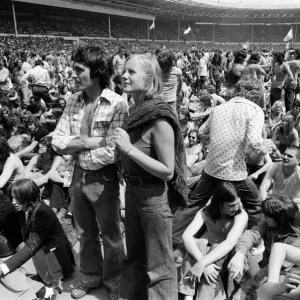 General view showing the thousands of fans at the Midsummer Music concert at Wembley