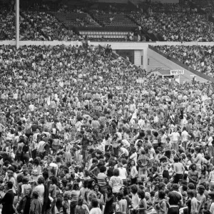 General view showing the thousands of fans at the Midsummer Music concert at Wembley