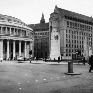 General view of St Peters Square in Central Manchester. 26th February 1974