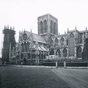 A general view of York Minster, in York, in England The Gothic York Minster