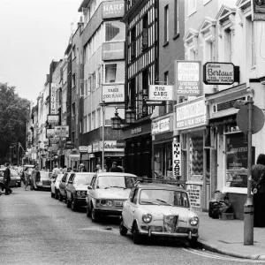 General views of Soho, London. 16th August 1980