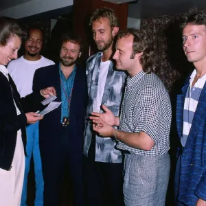 Genesis Pop Group Meeting with Princess Anne at Hampden Park Print