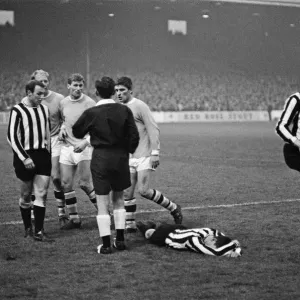 Print of Geoff Allen's First Division debut for Newcastle United Print of Geoff Allen's First Division debut for Newcastle United